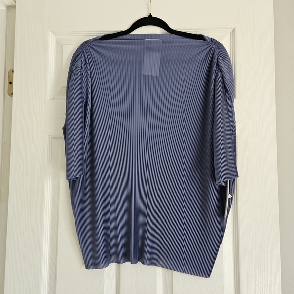 Calvin Klein Blue Striped Blouse - Picture 1 of 4